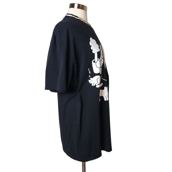 Grim Reaper Kitty T-Shirt 2XL Black White Printed Tee Hot Topic 2XL Unisex - Picture 5 of 7